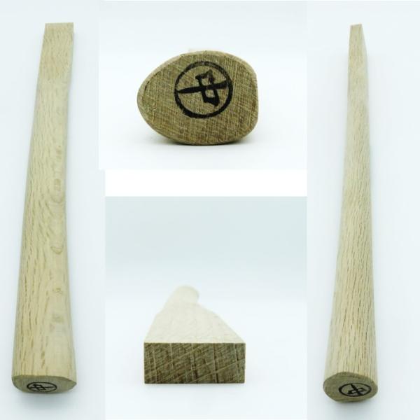 ●サイズ　・全長：360mm　・手元：33mm×25mmの楕円　・先端：29mm×12mm　・重さ：約150ｇ　・材質：白樫