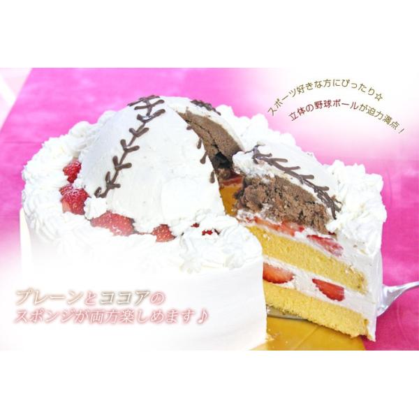 誕生日ケーキ バースデーケーキ 野球ボールの立体デコレーションケーキ 7号 プレゼント お取り寄せ Purrworld Com