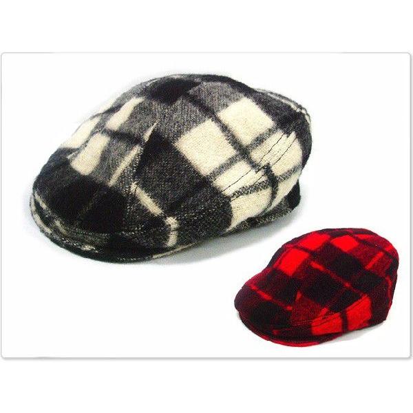ニューヨークハットバッファローチェック柄フランネルハンチング帽子