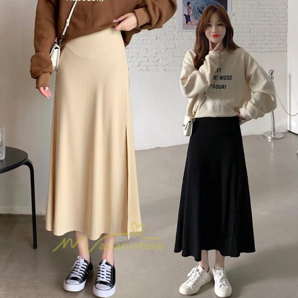 マタニティスカート 妊婦スカート ロング丈スカート 産前産後 マタニティウエア ウエスト調整 マタニティ用 ハイウエスト普段着 着回し おしゃれ 妊婦服 人気 デイリーコーデ マタニティウェア カジュアル ストレッチ妊娠初期-妊娠後期 カジ...