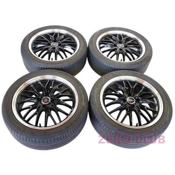 『ルノー メガーヌ2 MK4MM用/社外 アルミホイール BADX製 6.5J-17 +42 4H-100 205/50R17 4本タイヤ付』【2503-912