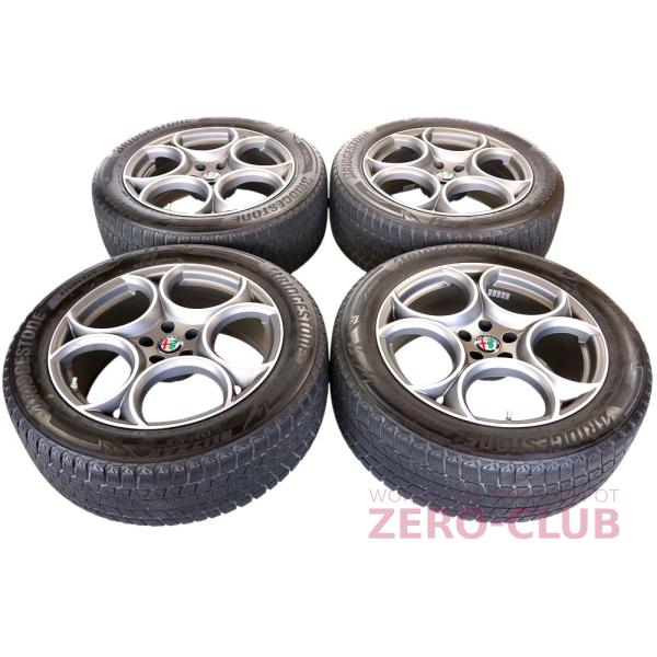 『アルファロメオ ステルヴィオ 94920 55273835用/純正 アルミホイール 8.0J-19 +34 5H-110 235/55R19 タイヤ付 4本』