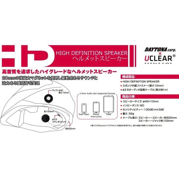 HIGH DEFINITION SPEAKER HDS10 ヘルメットスピーカー