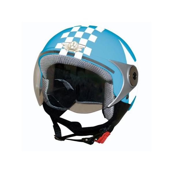 バイク用品 パーツのゼロカスタムダムキッズ ポポGT ブルー ジェットヘルメット TRAX スター 54〜56cm DAMM キッズサイズ  ダムトラックス