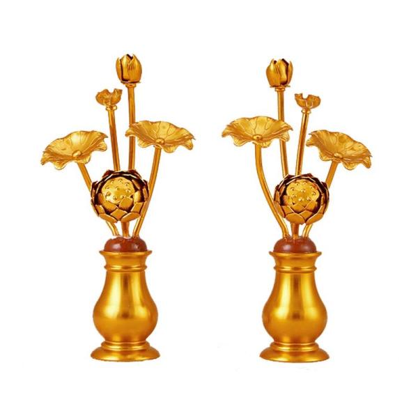 仏壇用　仏具　花たて2個セット 常花 仏花 常花セット 花立て お仏壇用仏具 蓮花 はすはな 花立
