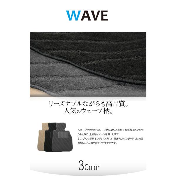 【フロアマット】マツダ（MAZDA）デミオ DJ3FS DJ5FS DJ3AS DJ5AS 年式：平成26/9〜令和1/7 ウェーブシリーズ
