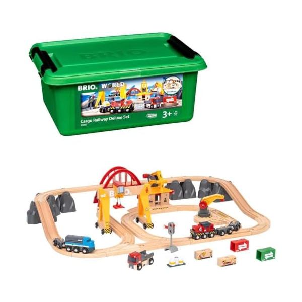 BRIO (ブリオ) カーゴレールデラックスセット [全54ピース] 33097 対象年齢 3歳~ 【おもちゃ 玩具 木製おもちゃ 木製レール レール