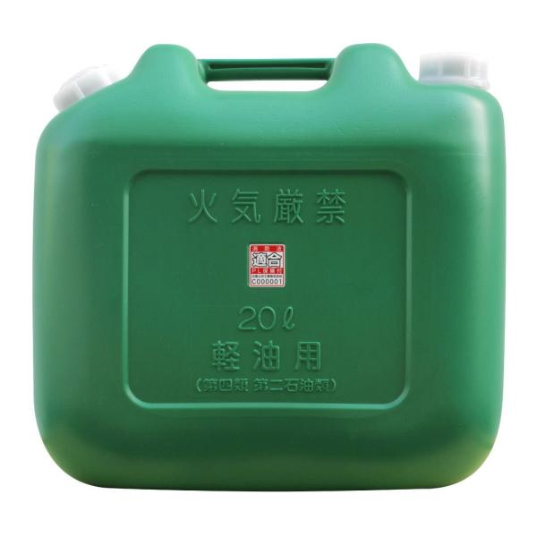 他サイト： 北陸土井工業 ヒシエス 軽油缶 20L(消防法適合品)ノズル付の商品画像
