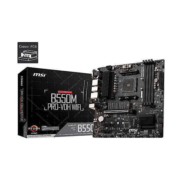 MSIマザーボード B550M PRO-VDH WIFI Ryzen 5000シリーズ (AM4)対応 M.2ヒートシンク Wi-Fi機能 Micro