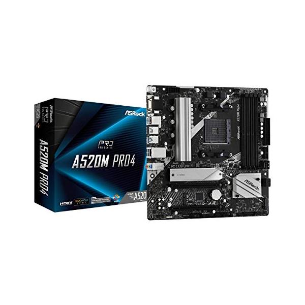 他サイト： ASRock AMD Ryzen 4000/5000シリーズ(Soket AM4)対応 A520チップセット搭載 Micro ATX マザーボード 【の商品画像