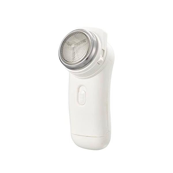 【商品概要】【 特 長 】　◆旅行や出張など持ち運びに便利なサイズ　◆切れ味スムーズで肌にやさしい回転刃◆振動が少なく動作音が静か　◆ヒゲくずが飛び散りにくい　◆もみあげなどを整えるキワゾリ刃付き【 仕 様 】　◆本体サイズ：（約）幅42×...