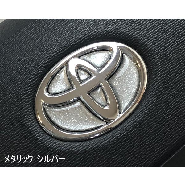 トヨタ ステアリング エンブレムシート メタリックシルバー ハンドル用 