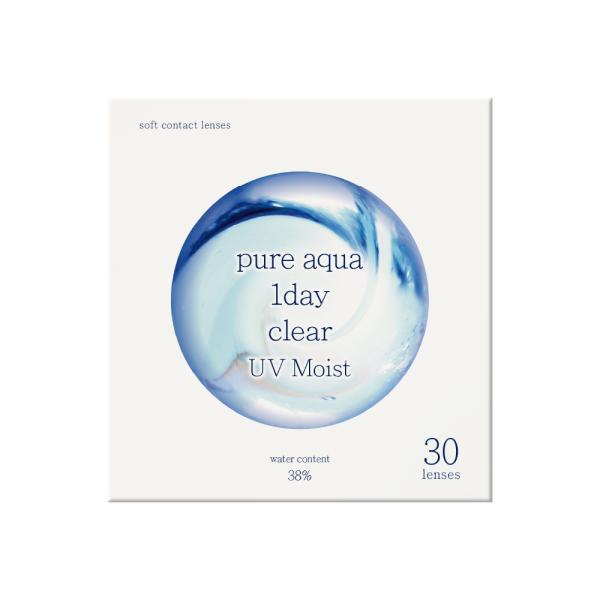 (新規格) コンタクト 2箱セット ピュアアクア ワンデー クリア UV Moist by ZERU. 1箱30枚 Pureaqua 1day clear UVM ゼル 1日使い捨て