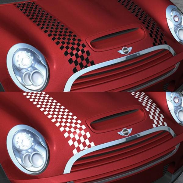 MINI(ミニ) R55S/R56S ボンネットストライプ チェッカー 全2色 「CLOS