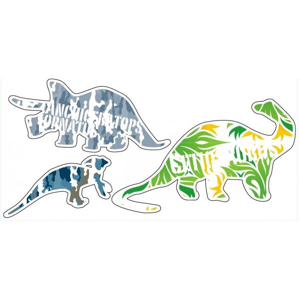 Reflector sticker 【恐竜2】 反射シール リフレクター ステッカー【メール便可】