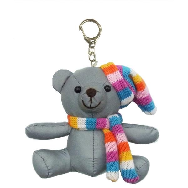 大人気の反射マスコット!!マフラーがキュートなクマちゃん!■縦約10ｃｍ■反射素材■キーリング付き【ご注意】大きさ厚みがあるので、メール便ではお送りできません。※弊社の交通安全グッズや防犯グッズは交通安全、防犯を目的とし作成された商品ですが...