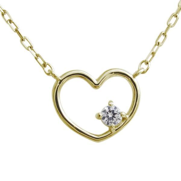 K10 ハート型小粒ダイヤペンダントネックレス 楽天市場】K10 ネックレス ハート ダイヤモンド イエローゴールド