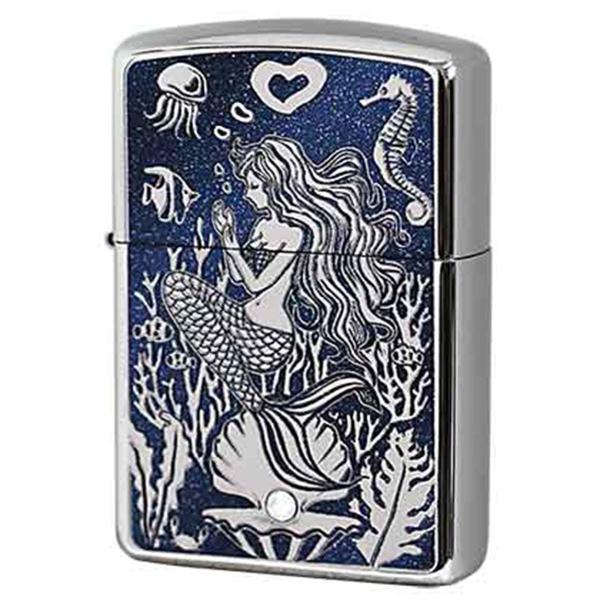 Zippo ジッポライター アーマー 人魚 マーメイド ホワイトニッケル 
