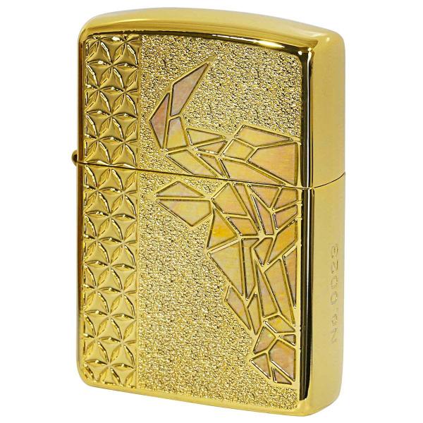ロカビリー50sスタイル♠︎キドニー ♠︎ エナメル七宝♠︎真鍮／金色zippo®︎美品 シェル Zippo ジッポライター アーマー ブル 牛 貝 インレイ 象嵌