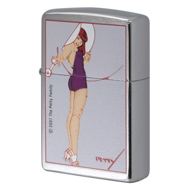 絶版/ヴィンテージ Zippo ジッポー 中古 2000年製造The Petty Girl ペティガール 205PG 645 PRETTY IN PURPL [N]未使用・新品