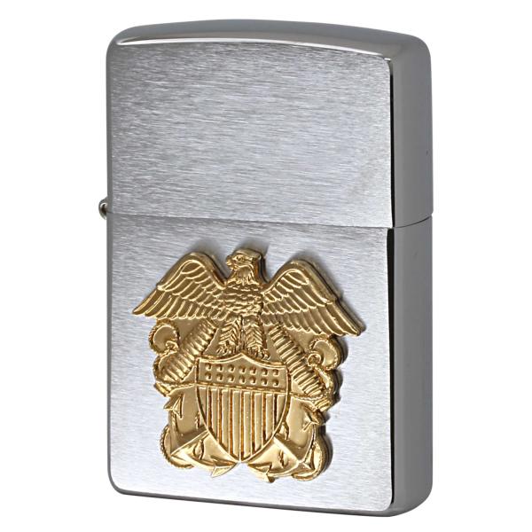 絶版/ヴィンテージ Zippo ジッポー 中古 2007年製造アメリカ海軍 エンブレム 制帽用帽章 将校用 [N]未使用・新品