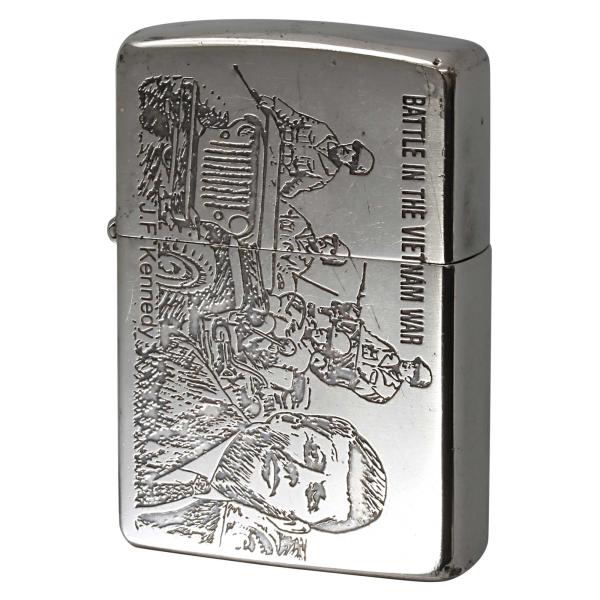 絶版/ヴィンテージ Zippo ジッポー 中古 1994年製造JFケネディ BATTLE IN THE VIETNAM WAR ベトナム戦争 [C]使用感あり傷汚れあり