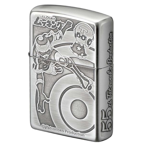 Zippo ジッポライター タツノコプロ 55周年記念 アニメ キャラ とんでも戦士 ムテキング 銀いぶし 70254 メール便可