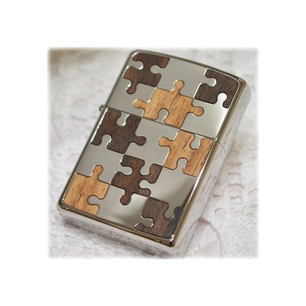 zippo☆両面☆Puzzle/パズル☆ナチュラルウッド☆SV☆ジッポ ライター-