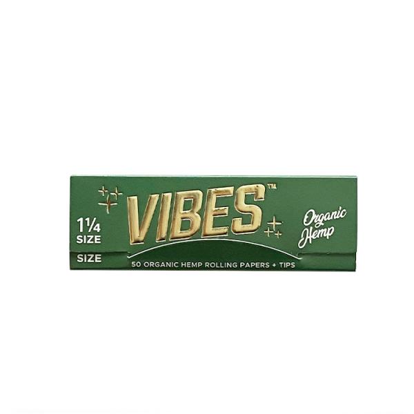 【メール便対応】 VIBES Organic Hemp 1 1/4サイズ チップ付き オーガニックヘンプ