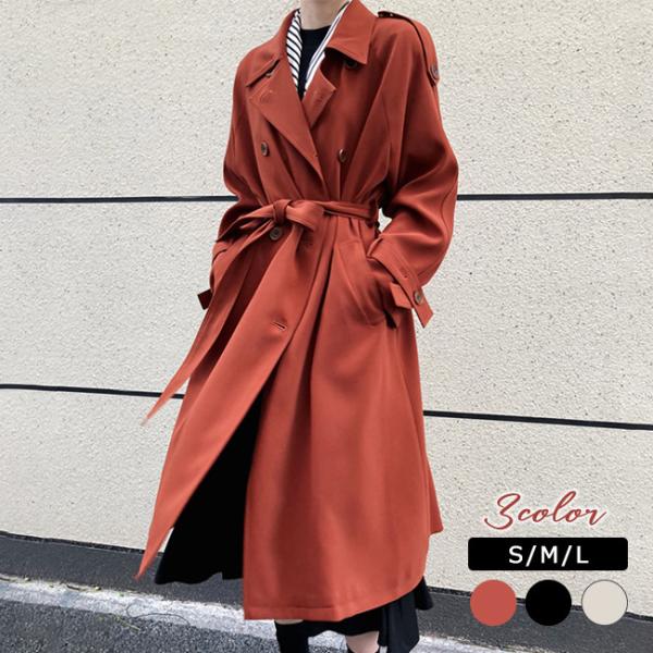 トレンチコートレディース50代 40代2026 春秋ロング 大きいサイズ