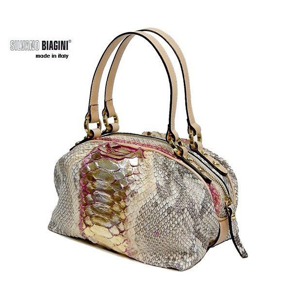 BIAGINI本物カーフパイソンバッグ新品