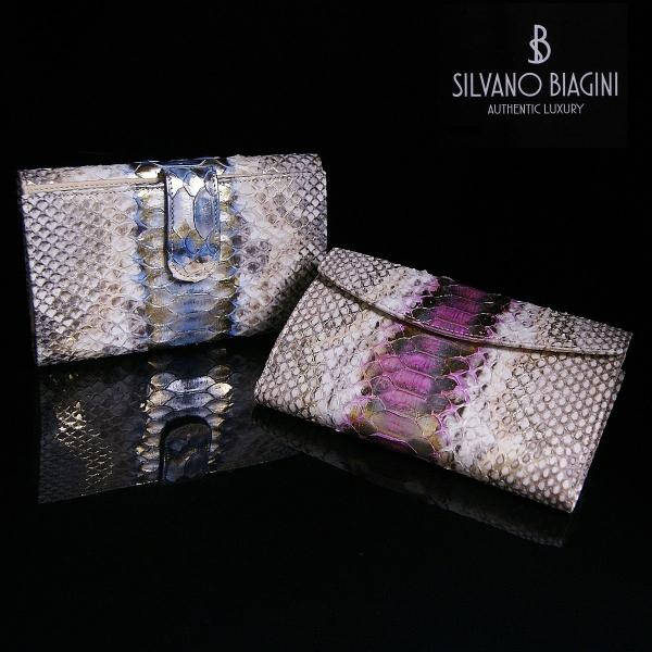 【ヴィンテージ品】SILVANO BIAGINI パイソンレザー長財布イタリア製 zizi-collection_w-030