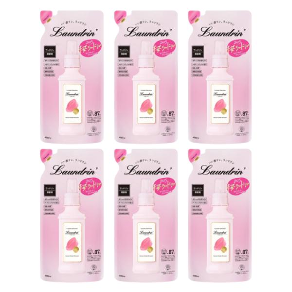 ランドリン 柔軟剤サクラチェリーブロッサム 2025 つめかえ 480ml 6個セット Laundrin' Cherry Blossom さくら 桜