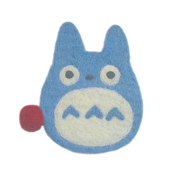 ジブリグッズ】 となりのトトロ ハンドメイド羊毛コースター 中
