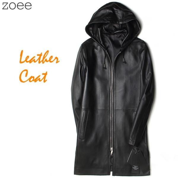 レザーコート メンズ アウター 秋冬 本革 ラムレザー コート フード付き シンプル 長袖 無地 大きいサイズ ブラック M L 2l 3l 4l 5l F4b Buyee Buyee Japanese Proxy Service Buy From Japan Bot Online