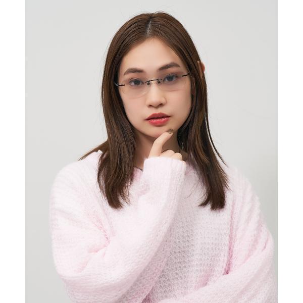 SUNCUTGlasses/UV100%CUT リムレス 横長 サングラス｜フチなし 軽量 チタン 【度無し専用】 紫外線対策 UVカット メンズ レディース ユニセックス おしゃれ