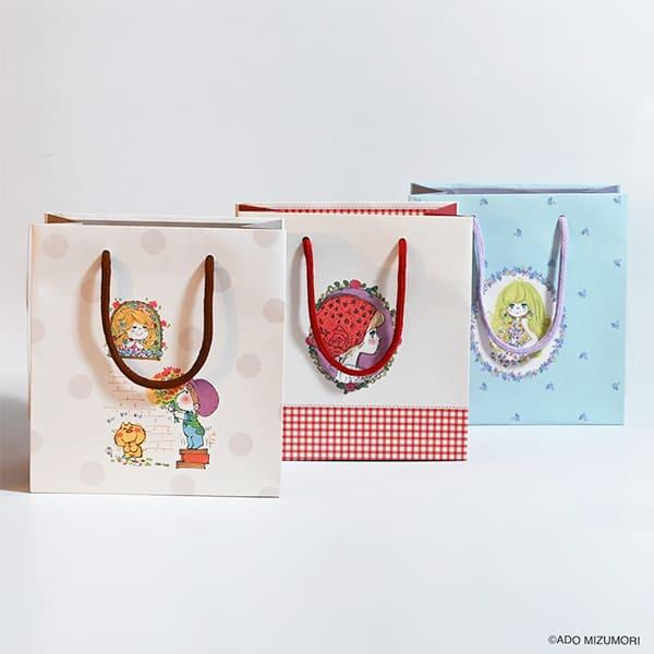 水森亜土 キャリーバッグM ラッピング 紙袋 手提げ : Z&K Online Shop