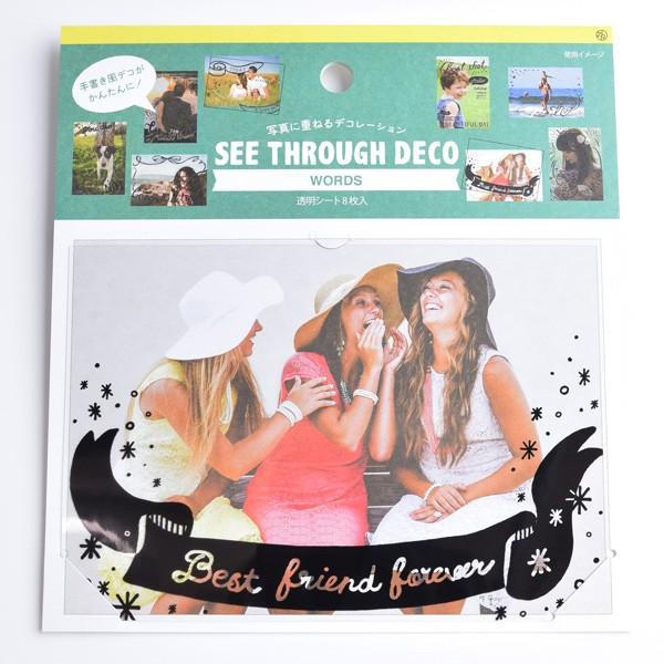 SEE-THROUGH DECO�i�V�[�X���[ �f�R�j ���[�Y�iBK�j ���蕨 �v���[���g �M�t�g  �X�N���b�v�u�b�L���O �y�[�p�[ �~�j�A���o�� �ޗ� [M�� 2/25]