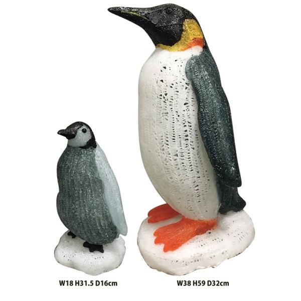 イルミネーション モチーフライト 動物 南極 通信販売 ペンギン親子セット Rl136