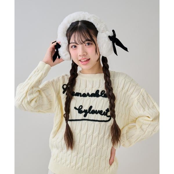 『セール実施中』ZOZO問い合わせ番号:101020845ショップ:NARUMIYA ONLINE，ナルミヤ オンラインブランド:by LOVEiT，バイラビット商品名:ケーブルコード刺しゅうニットカテゴリ:トップス>ニット/セーター...