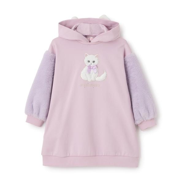 ZOZO問い合わせ番号:101020856ショップ:NARUMIYA ONLINE，ナルミヤ オンラインブランド:mezzo piano，メゾピアノ商品名:動物パーカ　カットワンピースカテゴリ:ワンピース/ドレス>ワンピースブランド品...