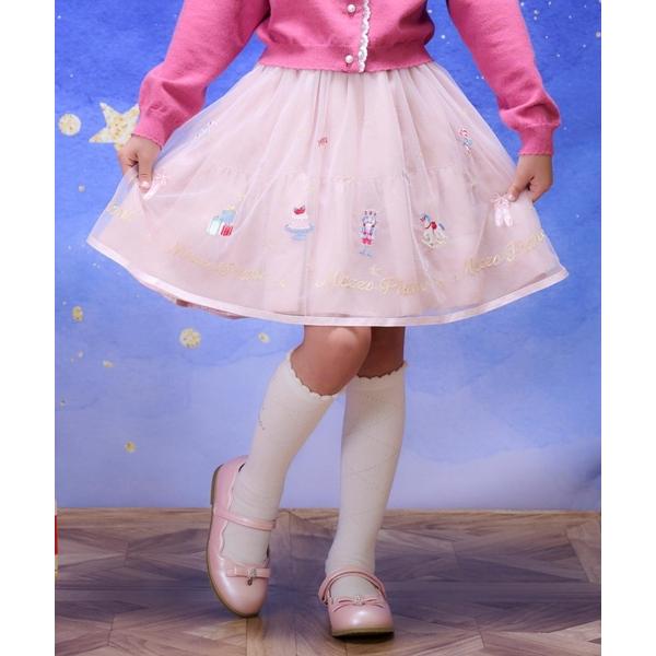 『セール実施中』ZOZO問い合わせ番号:101020867ショップ:NARUMIYA ONLINE，ナルミヤ オンラインブランド:mezzo piano，メゾピアノ商品名:くるみ割り人形刺しゅうチュールスカートカテゴリ:スカート>スカ...