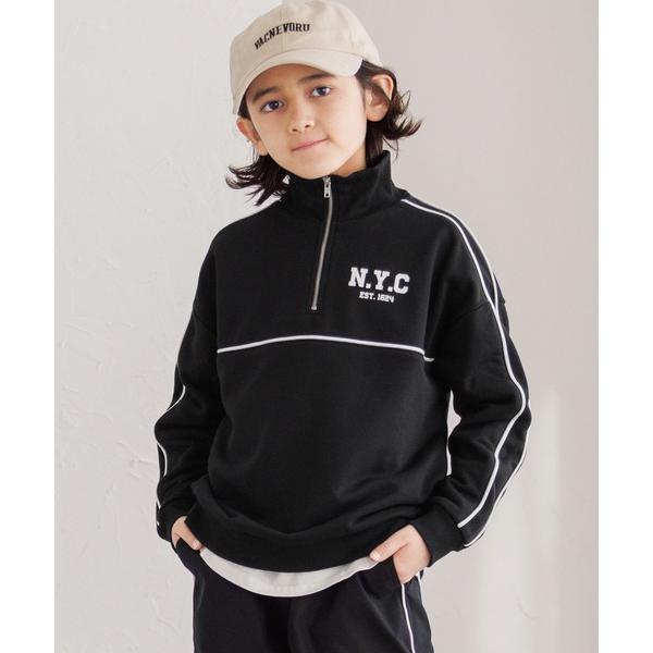 ZOZO問い合わせ番号:101092725ショップ:coca，コカブランド:coca（coca），コカ商品名:キッズ　ハーフジップラインスウェットトップスカテゴリ:トップス>スウェットブランド品番:46-250833301-04素材:...