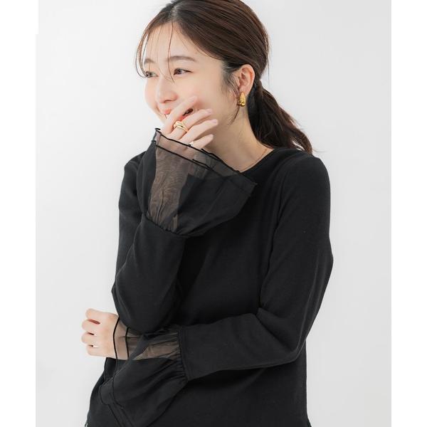 ZOZO問い合わせ番号:101092734ショップ:coca，コカブランド:coca（coca），コカ商品名:袖チュール切り替えトップスカテゴリ:トップス>Tシャツ/カットソーブランド品番:46-250841003-04素材:本体:綿...