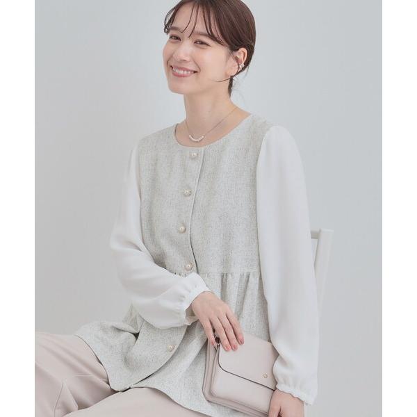 『タイムセール実施中』ZOZO問い合わせ番号:101133372ショップ:SHOO・LA・RUE，シューラルーブランド:SHOO・LA・RUE，シューラルー商品名:【洗濯機可】時短できちんと見えが叶う フェイクレイヤードブラウスカテゴリ:ト...