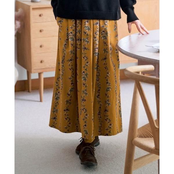 ZOZO問い合わせ番号:101190088ショップ:FELISSIMO，フェリシモブランド:Sunny clouds，サニークラウズ商品名:サニークラウズ　クリスマスローズが咲くスカート〈レディース〉カテゴリ:スカート>スカートブラン...