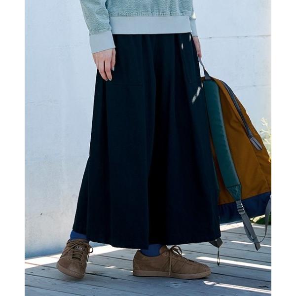 ワイドパンツ パンツ サニークラウズ　黒カルゼのワークキュロパン「レディース」 レディース