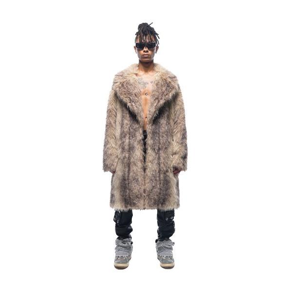 ダウンジャケット ダウン FAUX FUR COAT メンズ