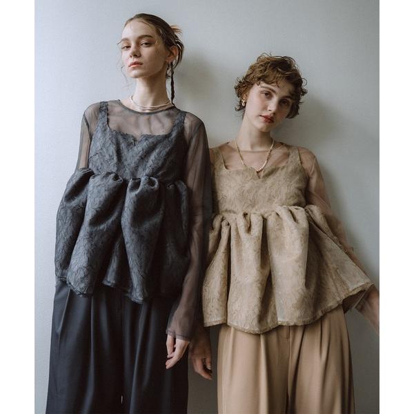 ZOZO問い合わせ番号:101233879ショップ:Dorry Doll，ドリードールブランド:et.UNiVER，エトユニベール商品名:Sheer Peplum Overlay Top＆Pantsカテゴリ:ワンピース/ドレス>パンツ...