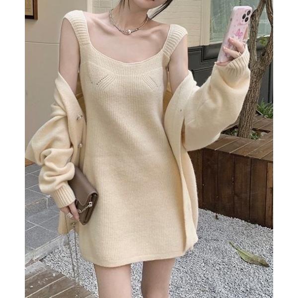 『タイムセール実施中』参考価格：4，700円発売時期：2024年02月コンディション：A（使用感なし）数回使用した程度で使用感が感じられないアイテム参考商品名：【2点セット】カーディガン ニットタイトミニワンピース参考品番：SPMJZ014...